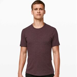 Lululemon Shirt Mens Large Red Burgundy 5 Year Basic Tee PerformanceStretch